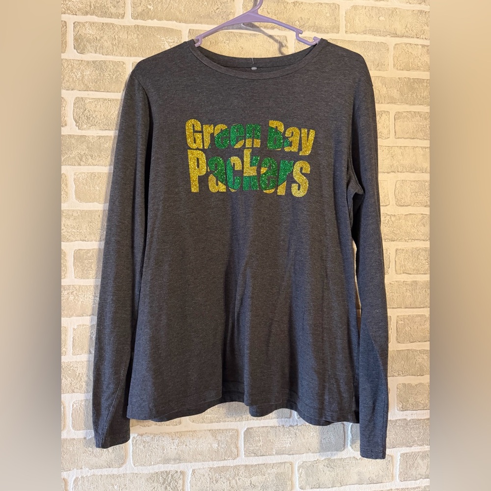 Gray Long Sleeve with Green Bay Packers Logo